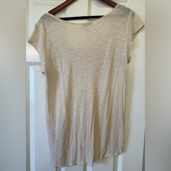 American Eagle Outfitters Ivory Short Sleeve Top Size Large - Picture 7 of 8